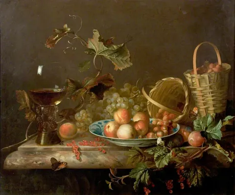 Illustration: Barend van der Meer, still life with a wine glass (17th century)